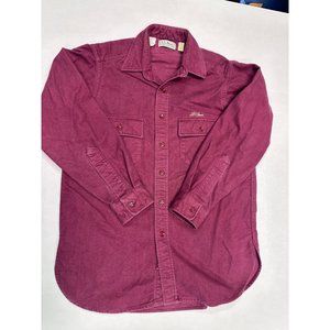 Vintage Ll Bean Chameos Cloth Red M 15 1/2 Neck
